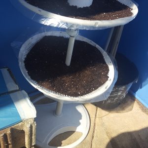 20221229_094743 Upcycled Fan Base Garden Tower – Vertical Soil Planter