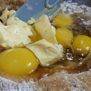Macro Shot Of Cake Making Ingredients In A Bowl